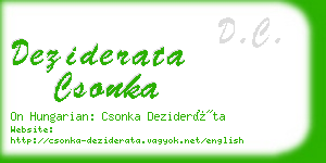deziderata csonka business card
